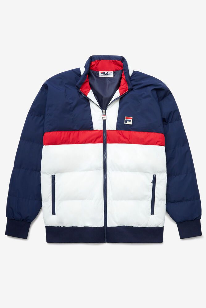 Fila Miesten Takki Fausto Ski Laivastonsininen/Punainen/Valkoinen - GTKF-32190